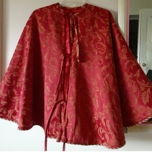 Elegant Red and Gold Cape